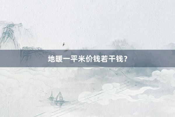 地暖一平米价钱若干钱？